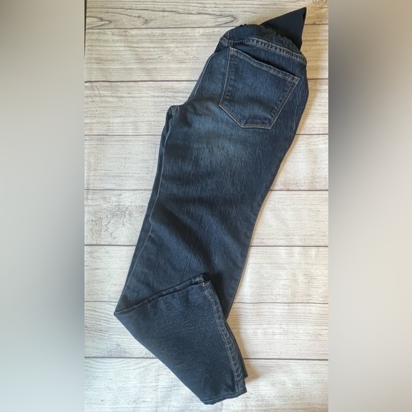 Indigo Blue Maternity Jeans Pull-On Dark Wash Bootcut Size Small - Picture 2 of 5
